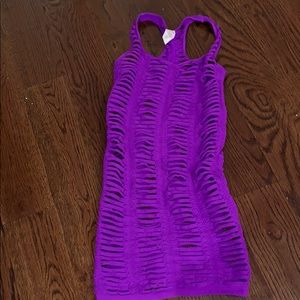 Purple rip tank top